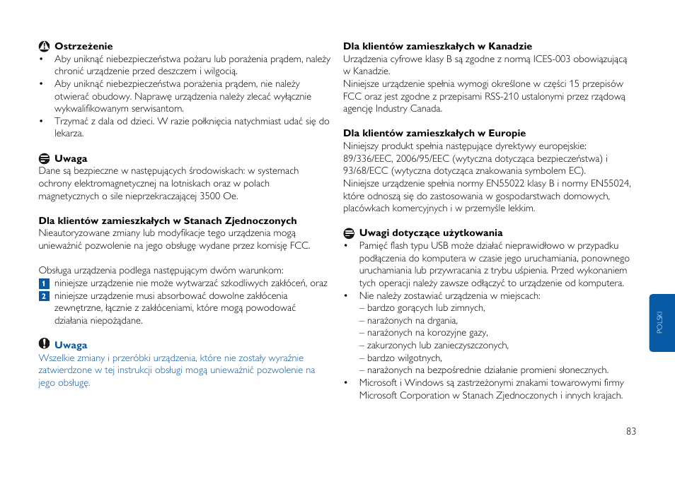 Philips FMxxFD25B/00 User Manual | Page 83 / 130