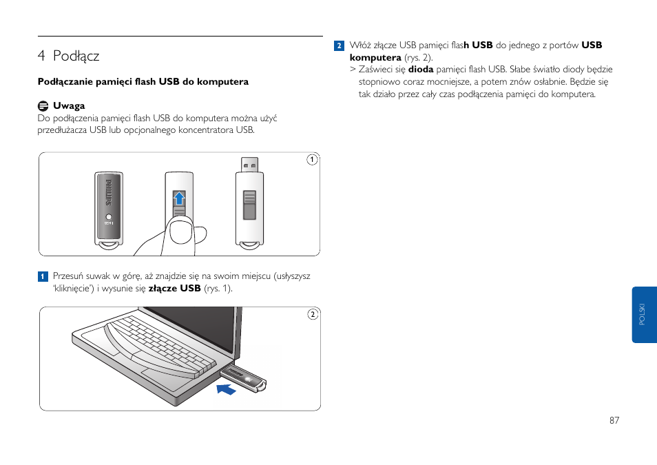 4 podłącz | Philips FMxxFD25B/00 User Manual | Page 87 / 130