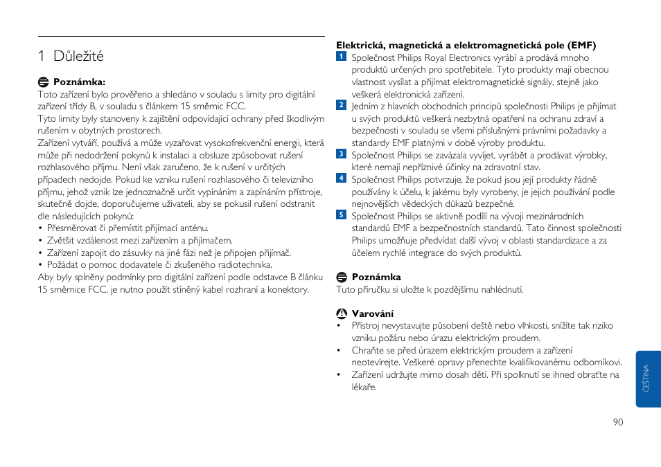 Klepněte zde, 1 důležité | Philips FMxxFD25B/00 User Manual | Page 90 / 130