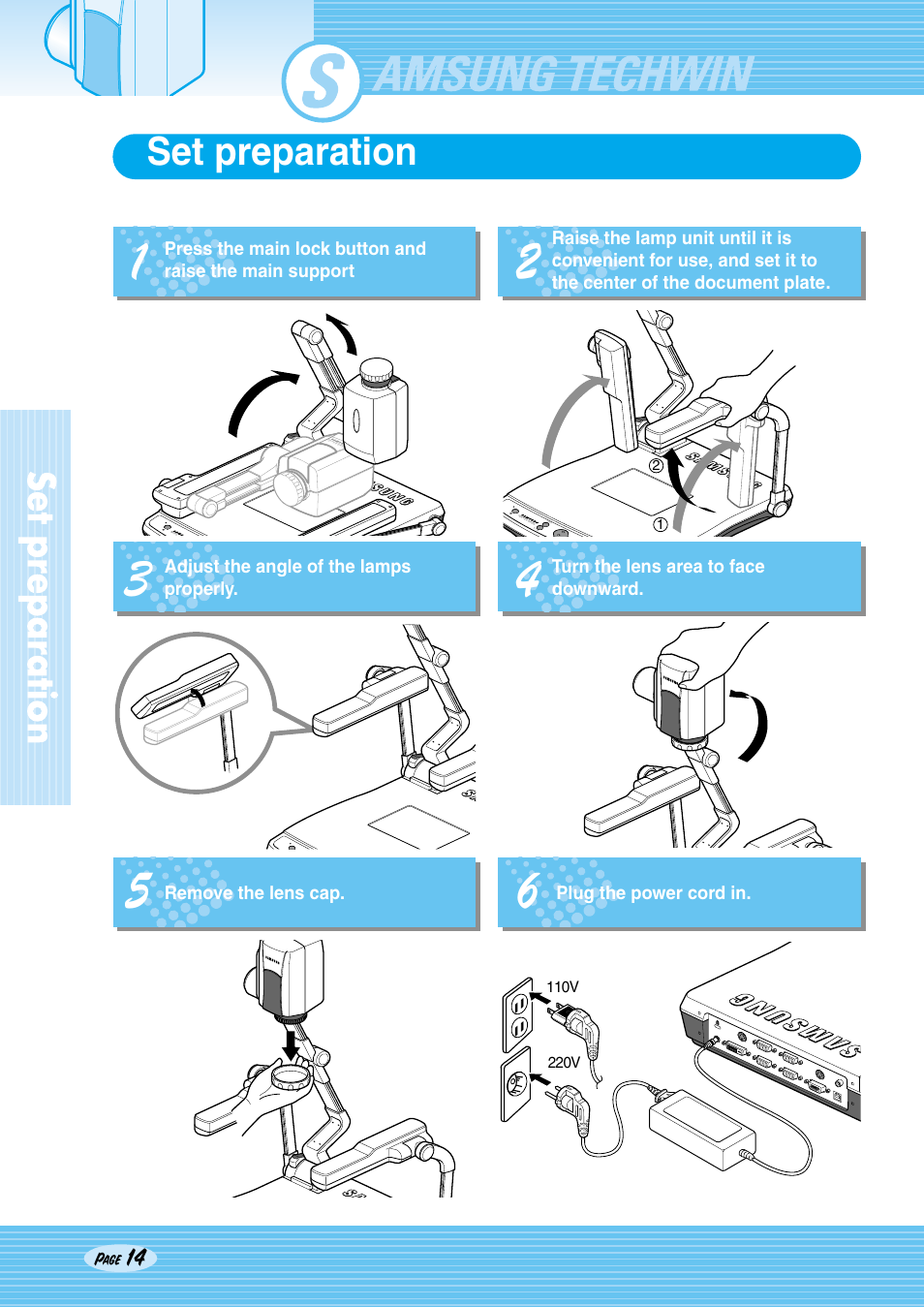 Sdp-950, Set preparation | Samsung SDP-950STA User Manual | Page 14 / 45