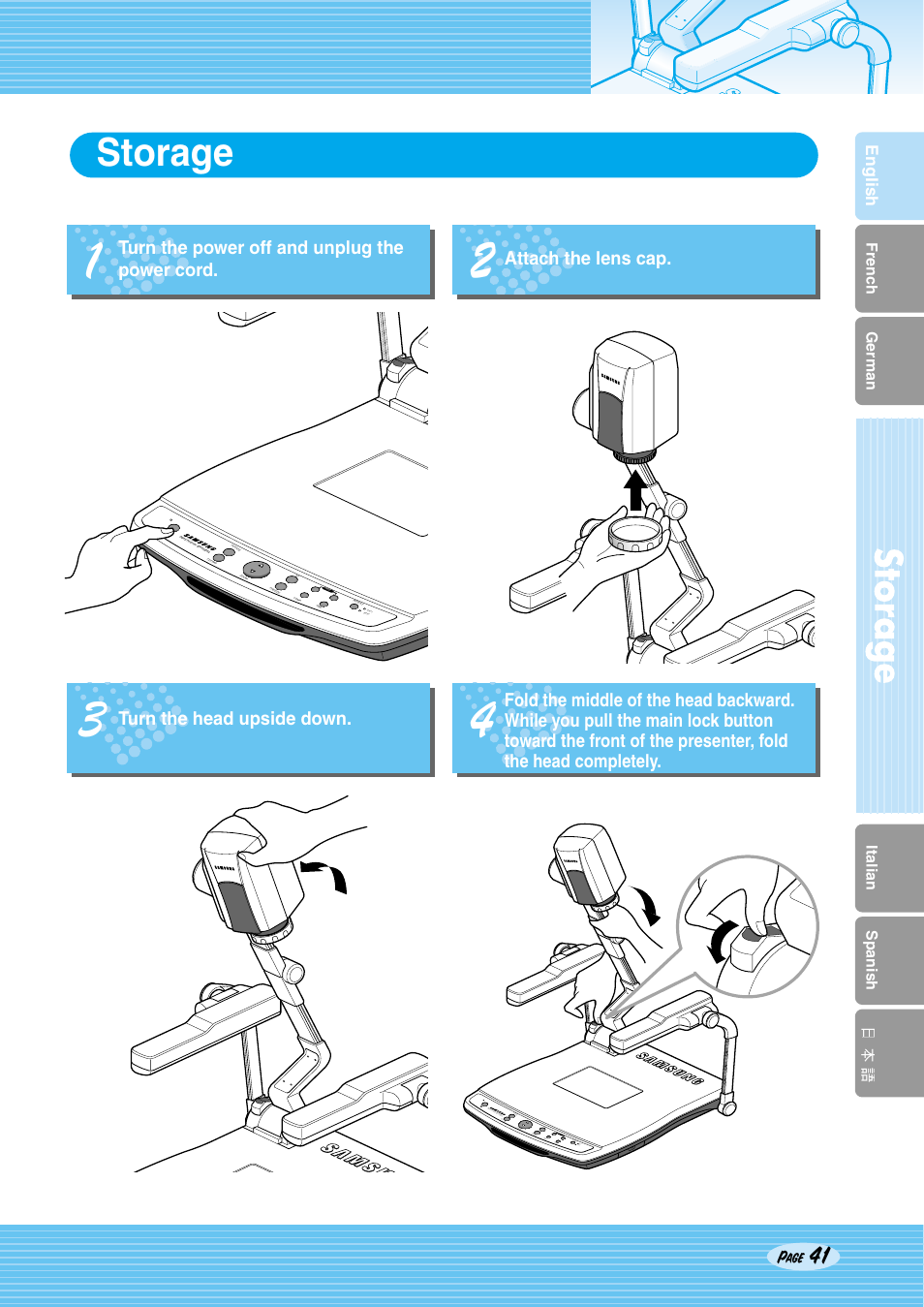 Storage | Samsung SDP-950STA User Manual | Page 41 / 45