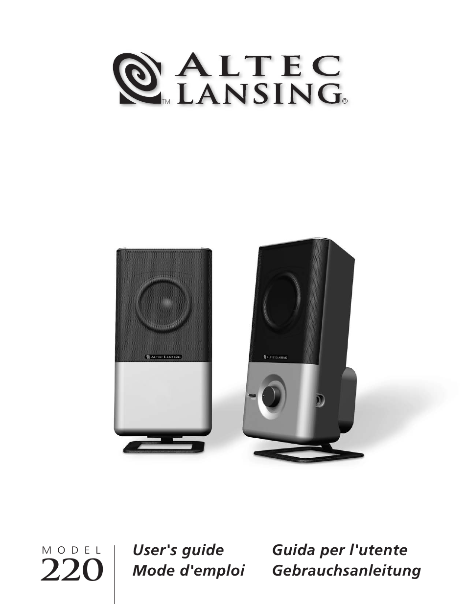Altec Lansing 220 User Manual | 18 pages