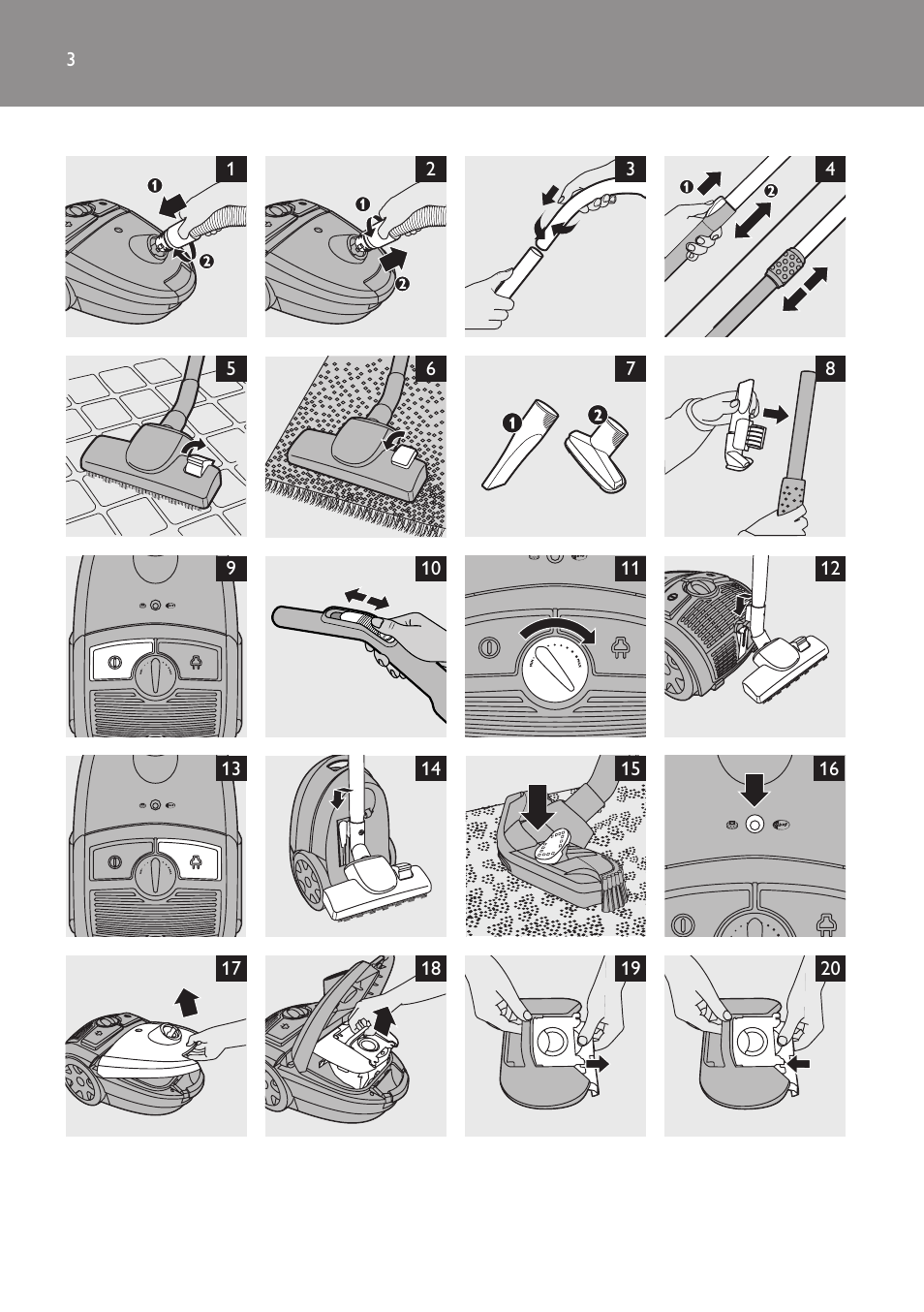 Philips Expression Aspirador con bolsa User Manual | Page 3 / 64