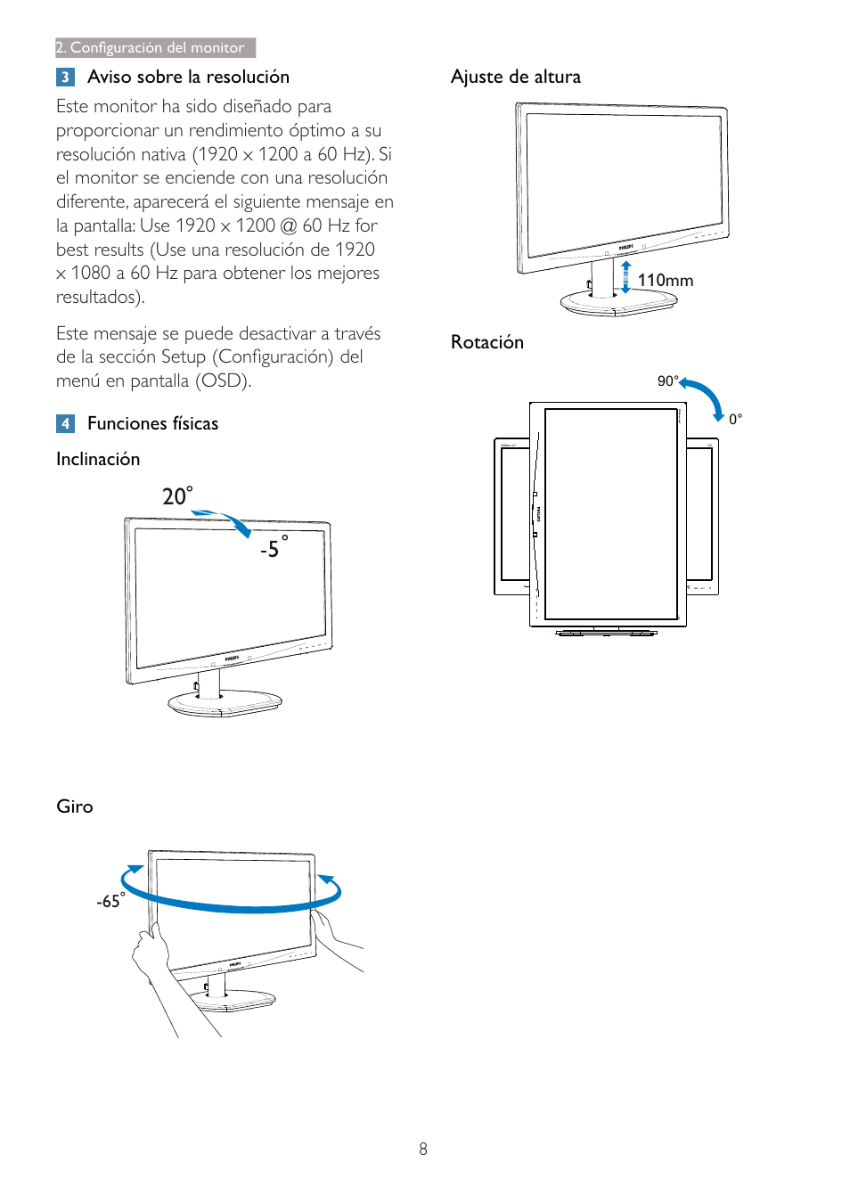 Philips 240B4 User Manual | Page 10 / 50