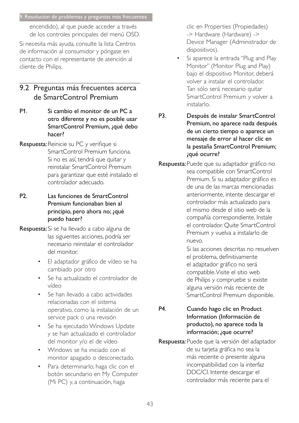 Philips 240B4 User Manual | Page 45 / 50