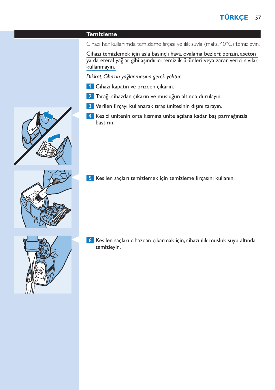 English | Philips HAIRCLIPPER Series 7000 cortapelos User Manual | Page 57 / 58