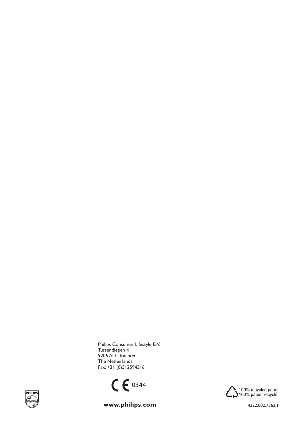 Philips Lámpara de infrarrojos InfraCare User Manual | Page 72 / 72
