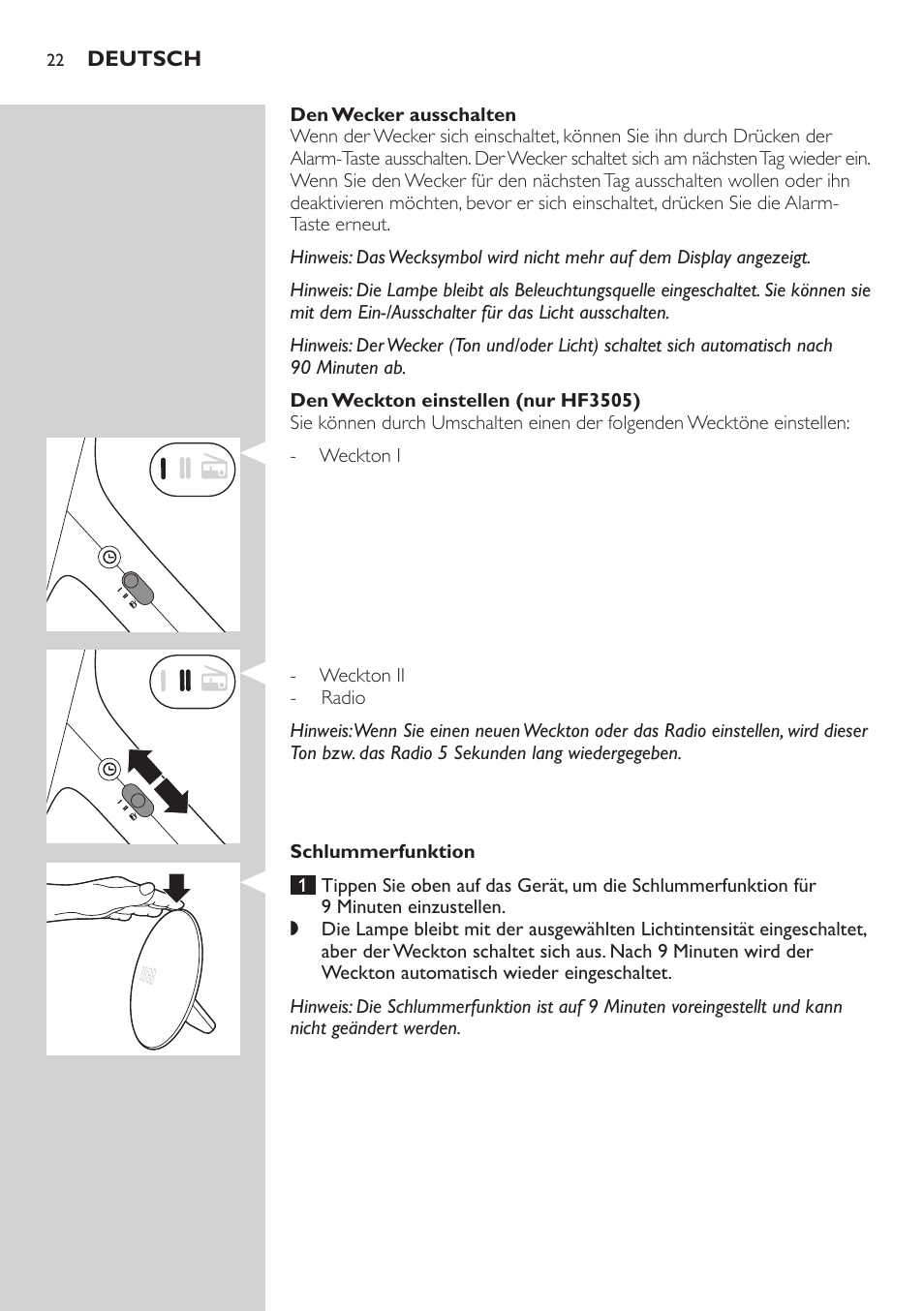 Philips Wake-up Light User Manual | Page 22 / 88