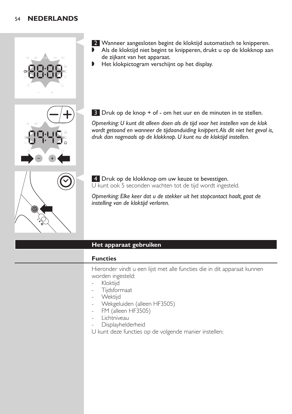 Philips Wake-up Light User Manual | Page 54 / 88