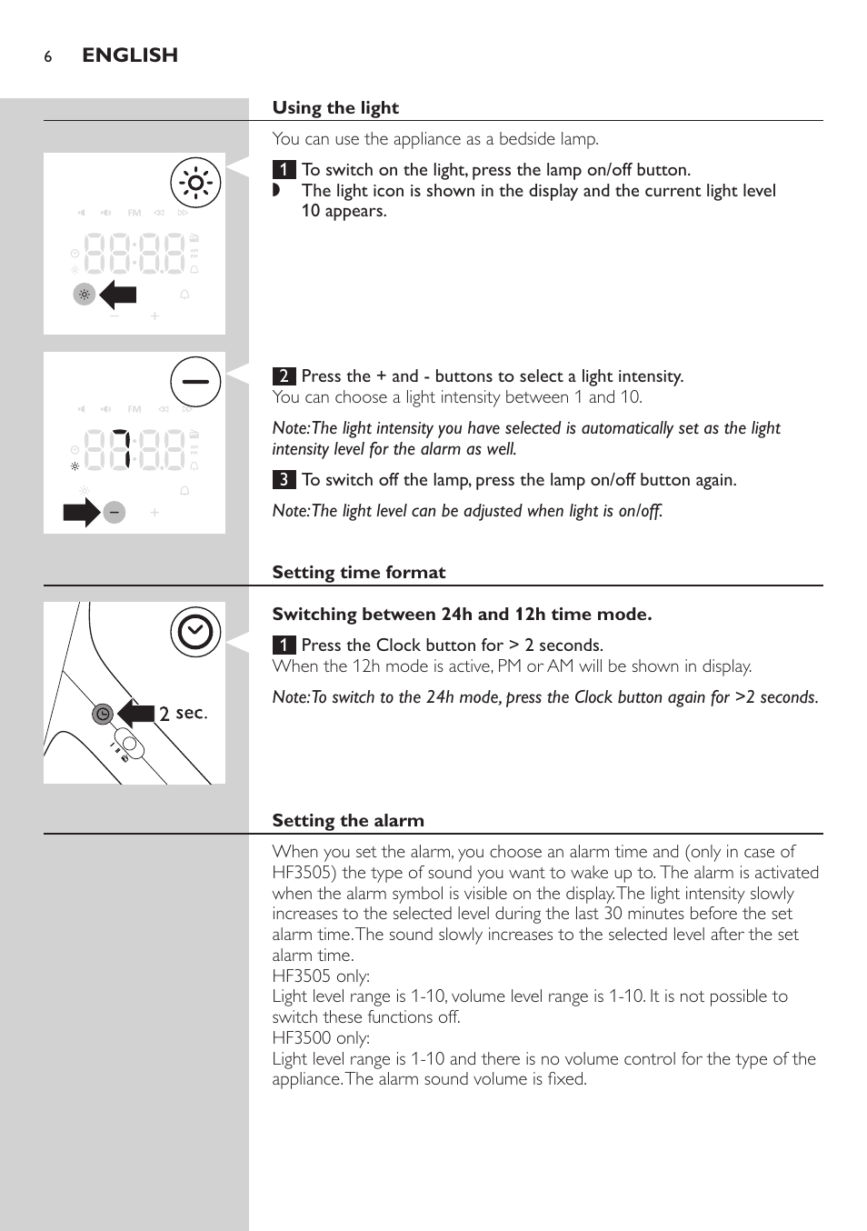 Philips Wake-up Light User Manual | Page 6 / 88