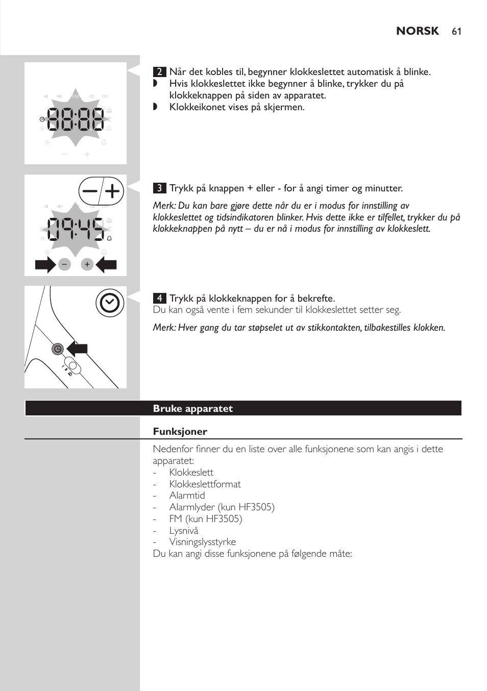 Philips Wake-up Light User Manual | Page 61 / 88