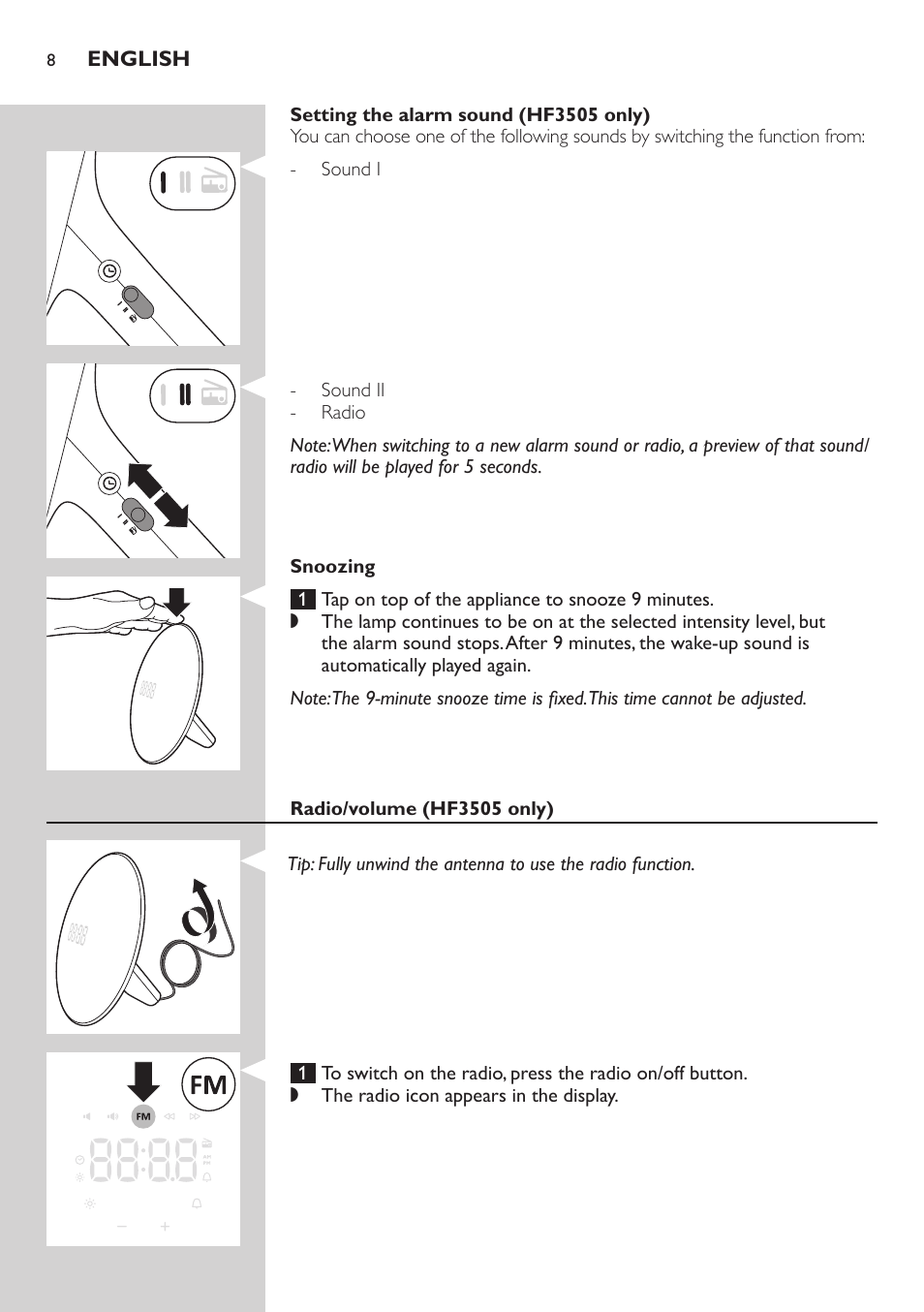 Philips Wake-up Light User Manual | Page 8 / 88