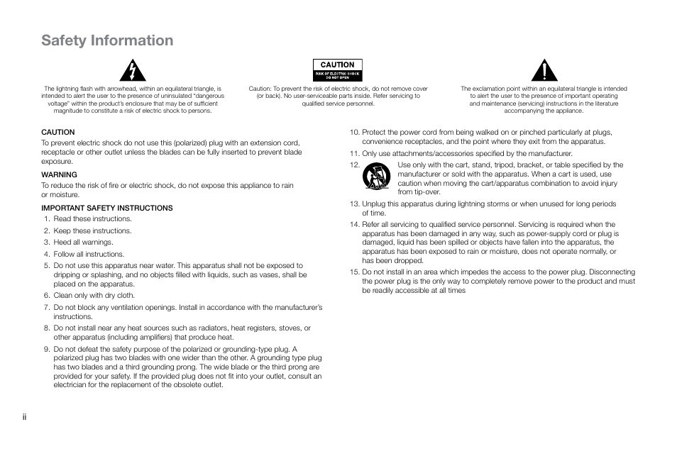 Safety information | Altec Lansing inMotion IM414V2 User Manual | Page 2 / 8