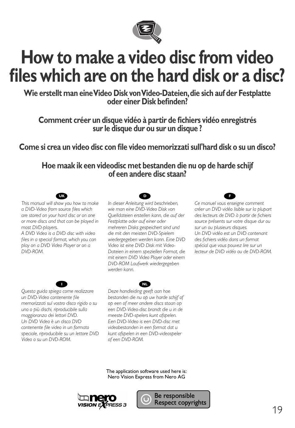 Philips How to for Internal ReWriters using Nero 6 User Manual | Page 19 / 88
