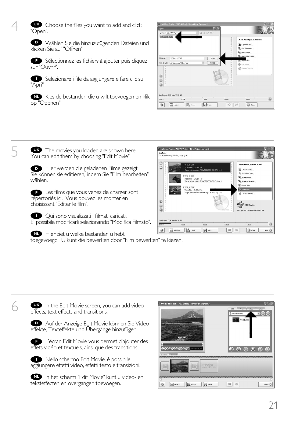 Philips How to for Internal ReWriters using Nero 6 User Manual | Page 21 / 88