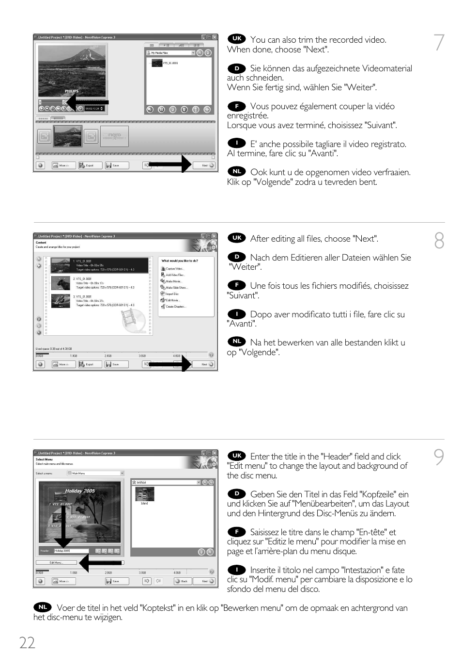Philips How to for Internal ReWriters using Nero 6 User Manual | Page 22 / 88