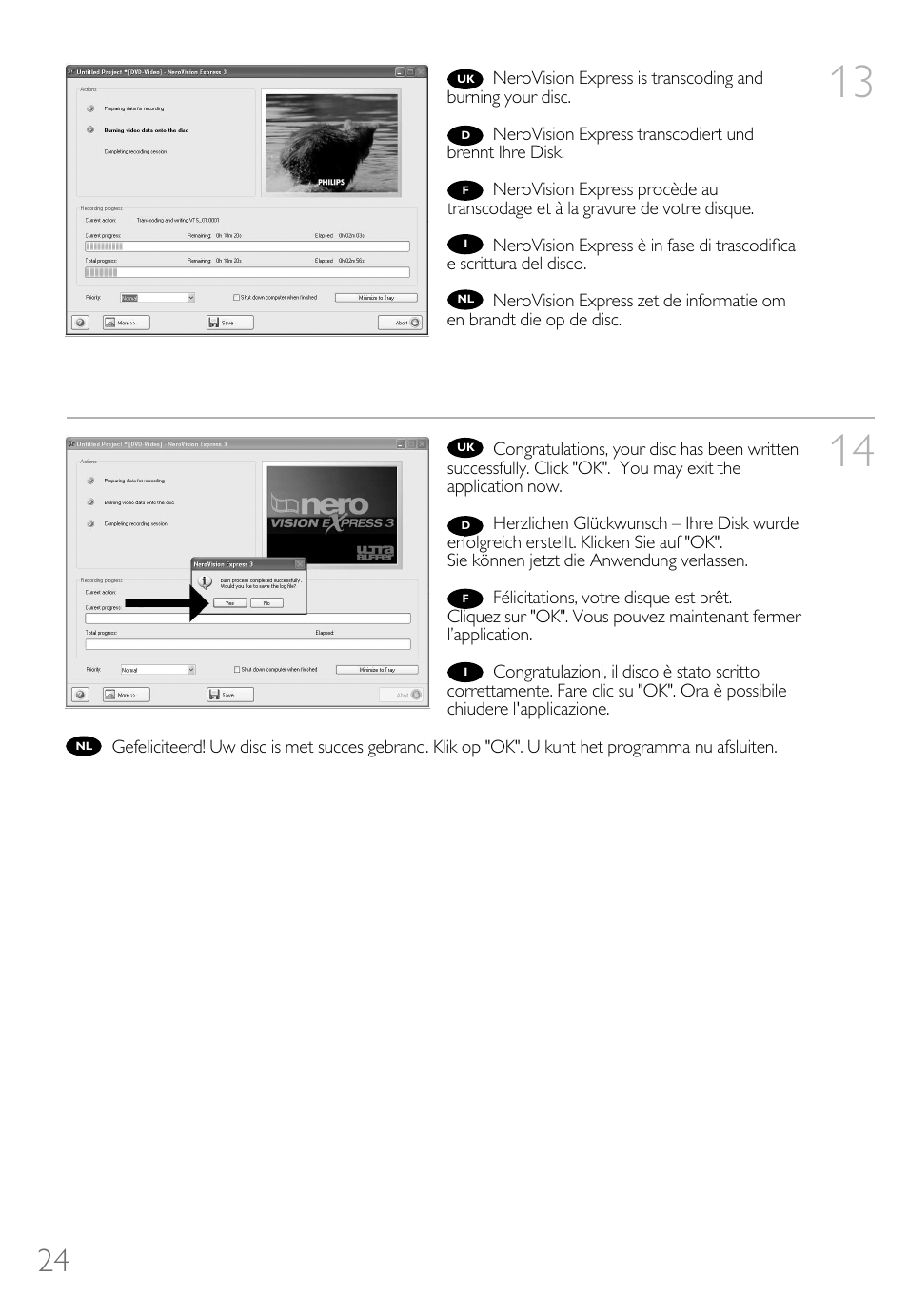 Philips How to for Internal ReWriters using Nero 6 User Manual | Page 24 / 88
