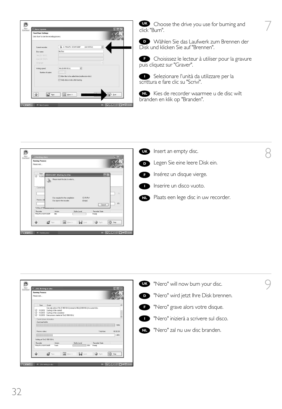 Philips How to for Internal ReWriters using Nero 6 User Manual | Page 32 / 88
