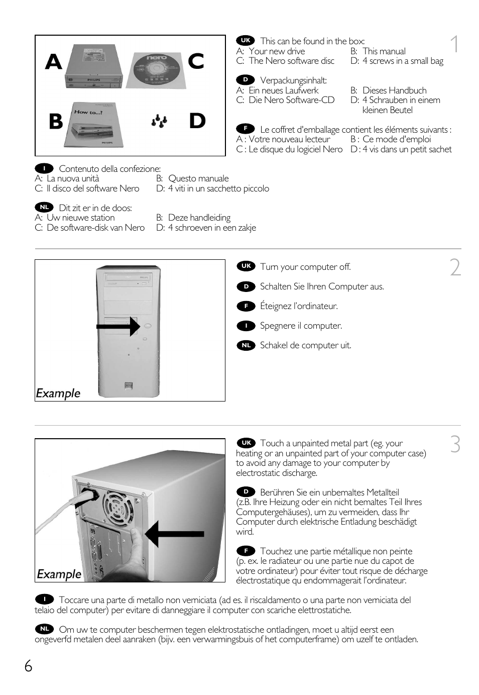 Philips How to for Internal ReWriters using Nero 6 User Manual | Page 6 / 88