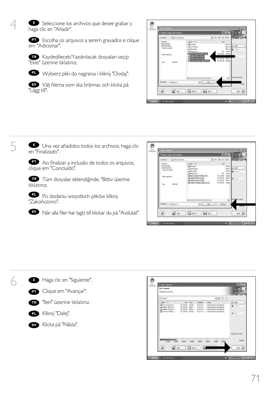 Philips How to for Internal ReWriters using Nero 6 User Manual | Page 71 / 88