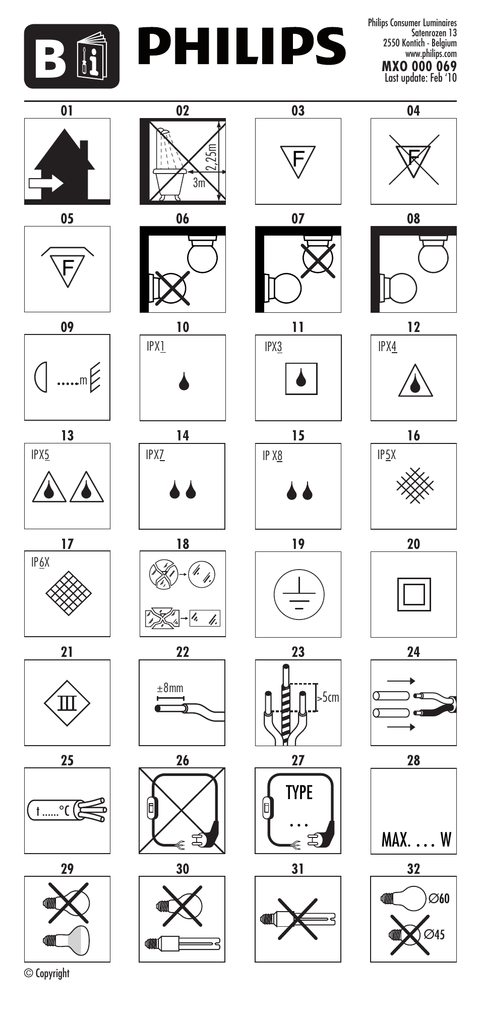 Type | Philips myHomeOffice Lámpara de pie User Manual | Page 7 / 23