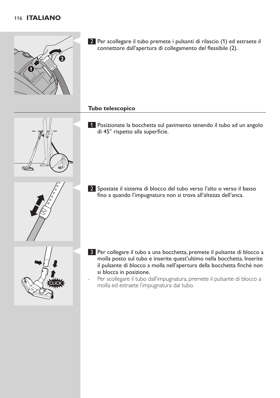 Philips EasyClean Aspirador sin bolsa User Manual | Page 116 / 230