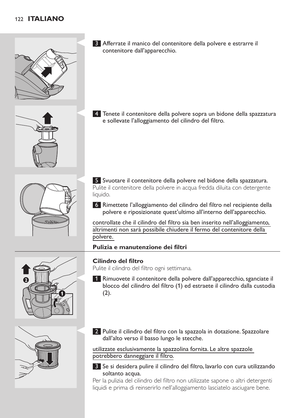 Philips EasyClean Aspirador sin bolsa User Manual | Page 122 / 230