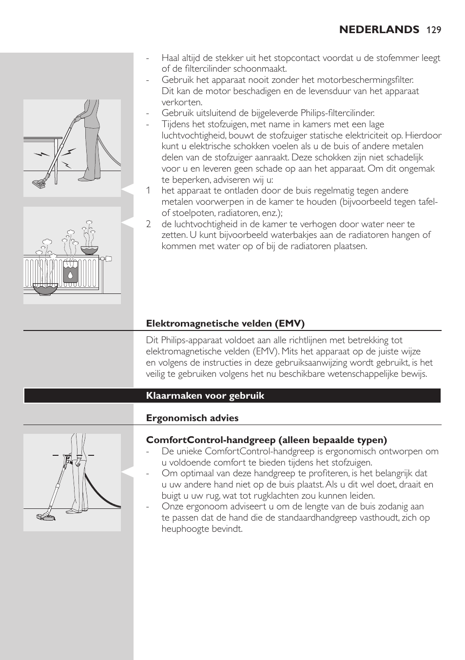 Philips EasyClean Aspirador sin bolsa User Manual | Page 129 / 230