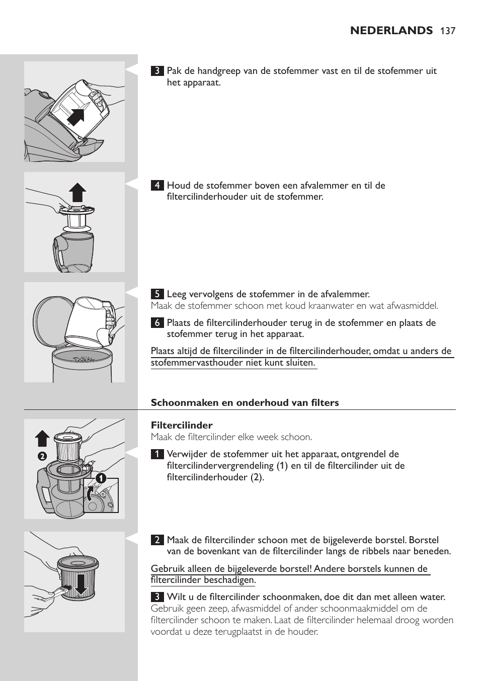 Philips EasyClean Aspirador sin bolsa User Manual | Page 137 / 230