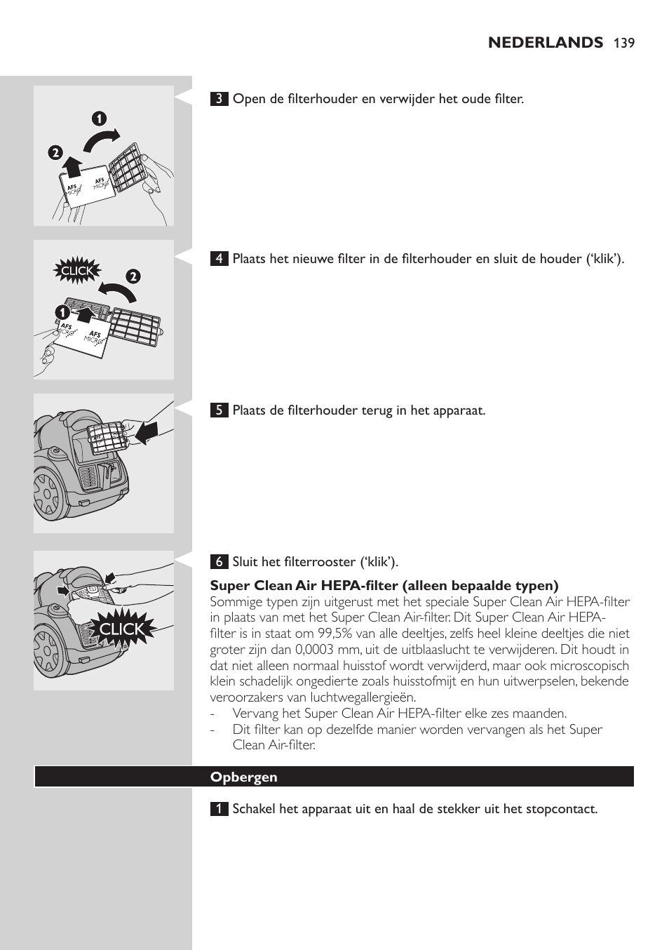 Philips EasyClean Aspirador sin bolsa User Manual | Page 139 / 230