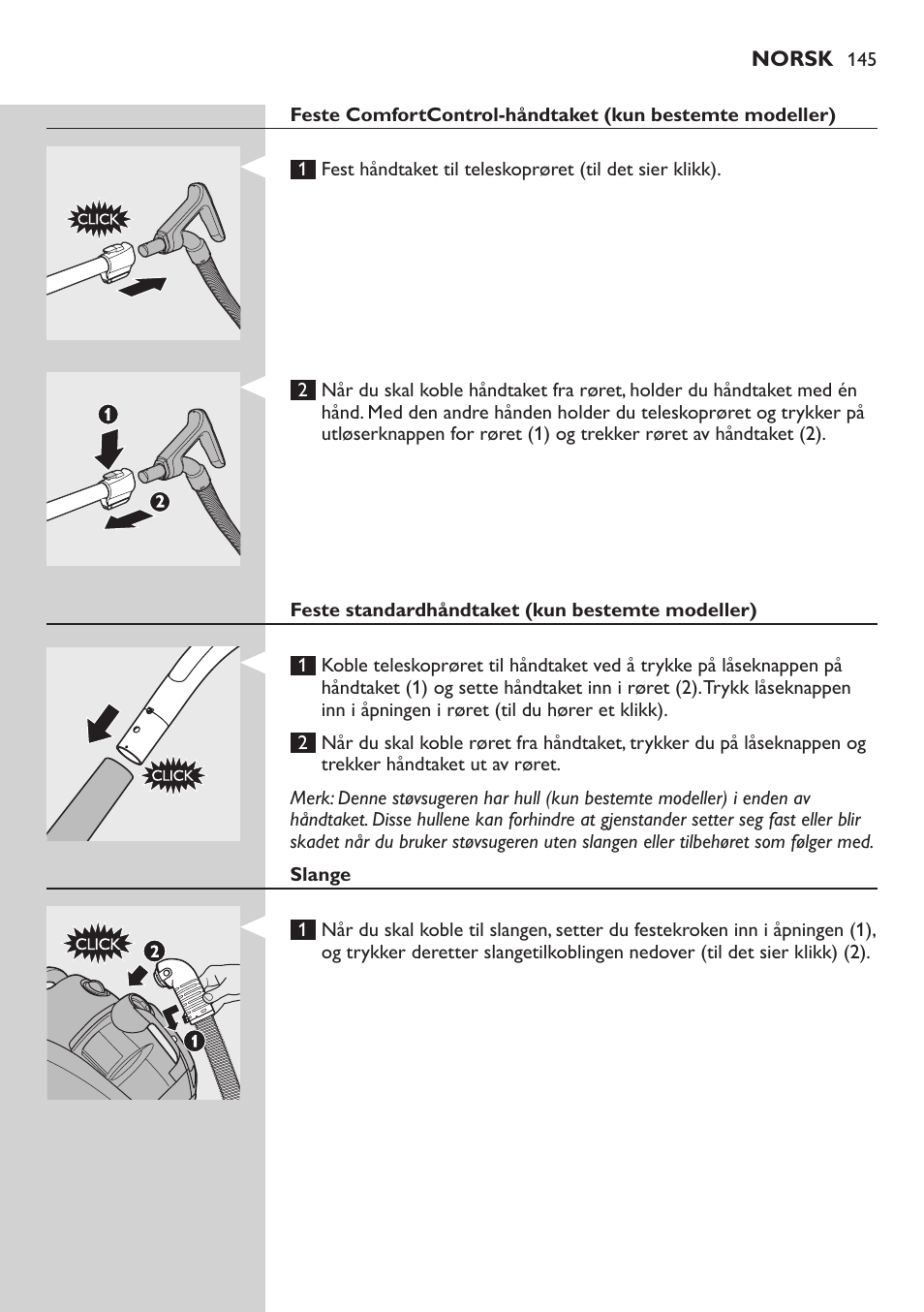 Philips EasyClean Aspirador sin bolsa User Manual | Page 145 / 230