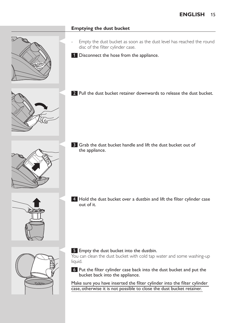Philips EasyClean Aspirador sin bolsa User Manual | Page 15 / 230