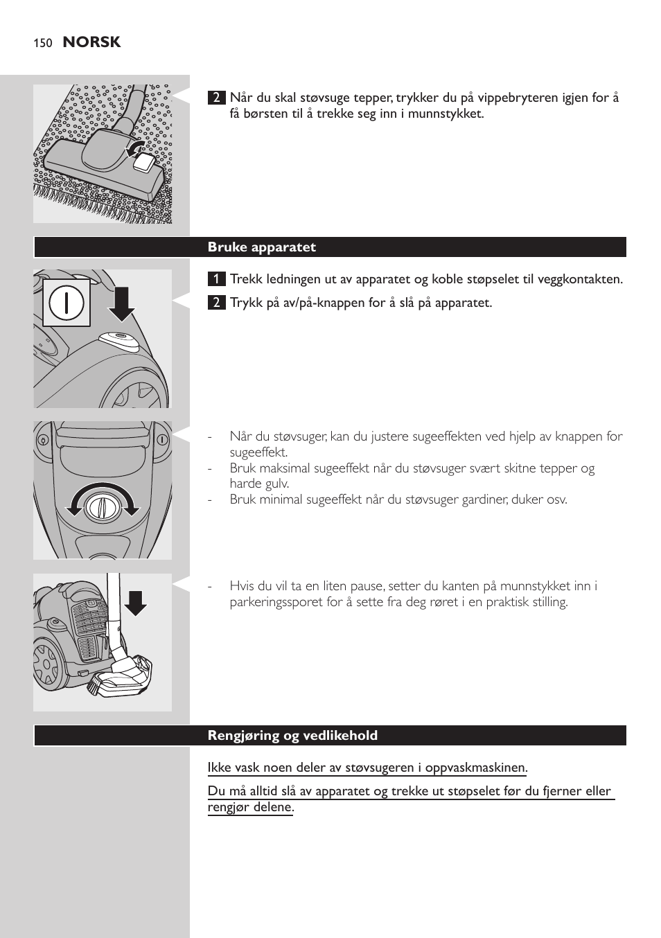 Philips EasyClean Aspirador sin bolsa User Manual | Page 150 / 230