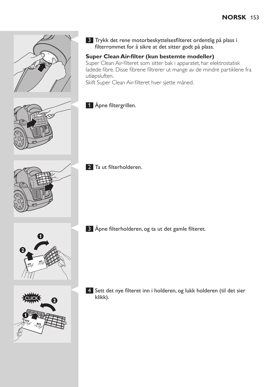 Philips EasyClean Aspirador sin bolsa User Manual | Page 153 / 230