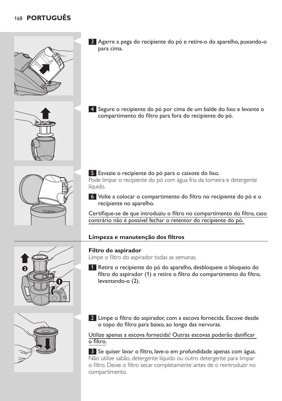 Philips EasyClean Aspirador sin bolsa User Manual | Page 168 / 230