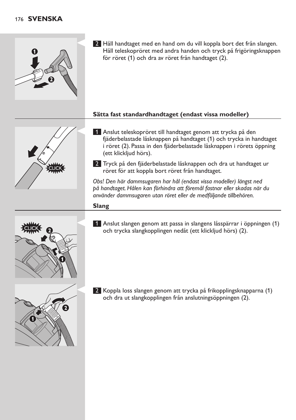 Philips EasyClean Aspirador sin bolsa User Manual | Page 176 / 230