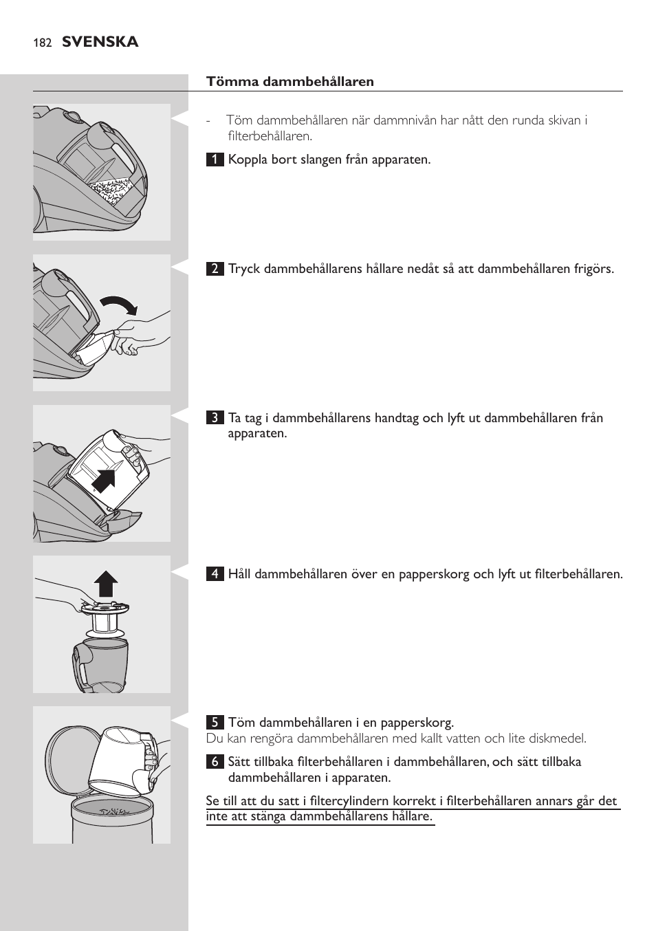 Philips EasyClean Aspirador sin bolsa User Manual | Page 182 / 230