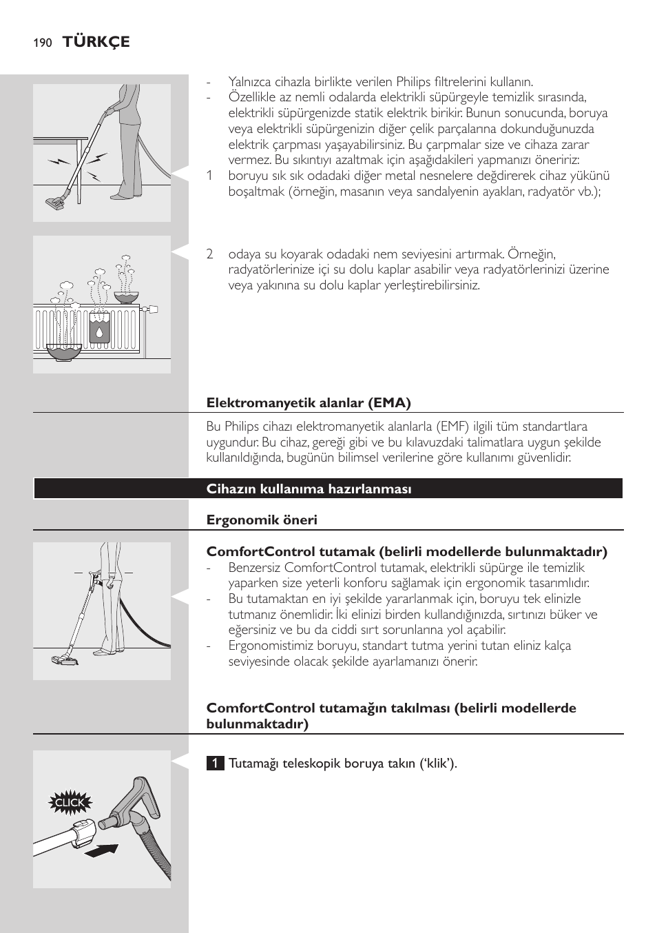Philips EasyClean Aspirador sin bolsa User Manual | Page 190 / 230