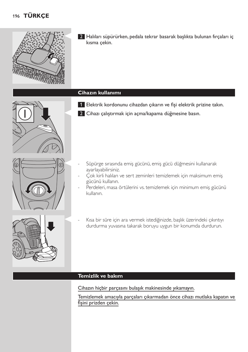 Philips EasyClean Aspirador sin bolsa User Manual | Page 196 / 230