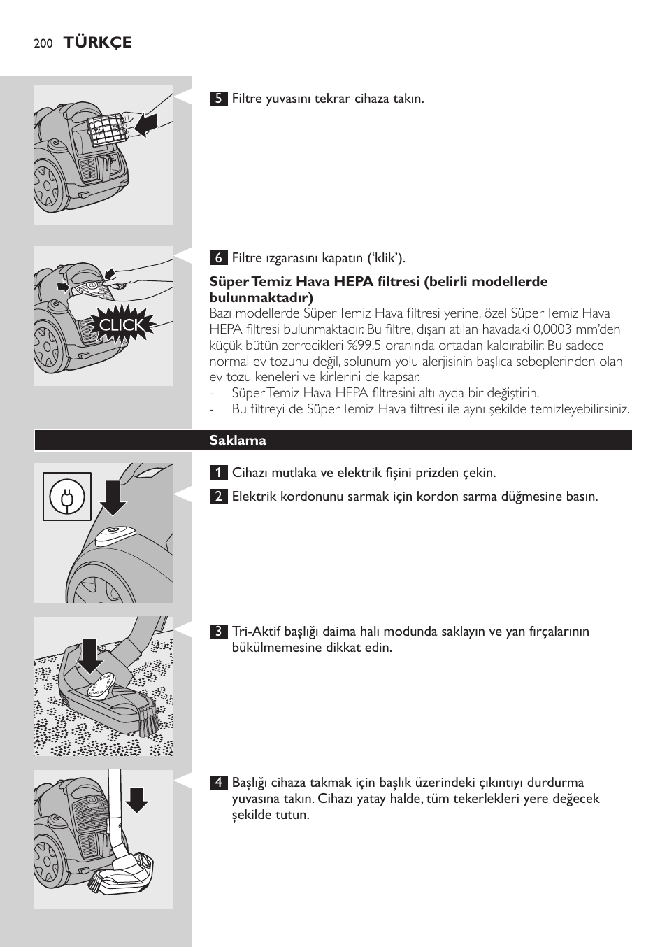 Philips EasyClean Aspirador sin bolsa User Manual | Page 200 / 230