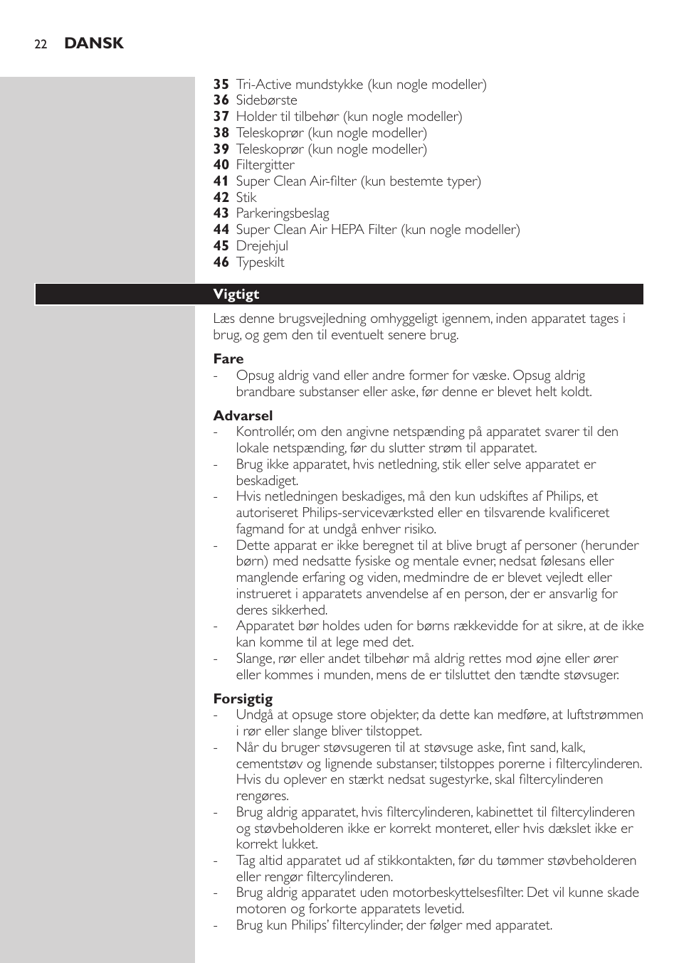 Philips EasyClean Aspirador sin bolsa User Manual | Page 22 / 230