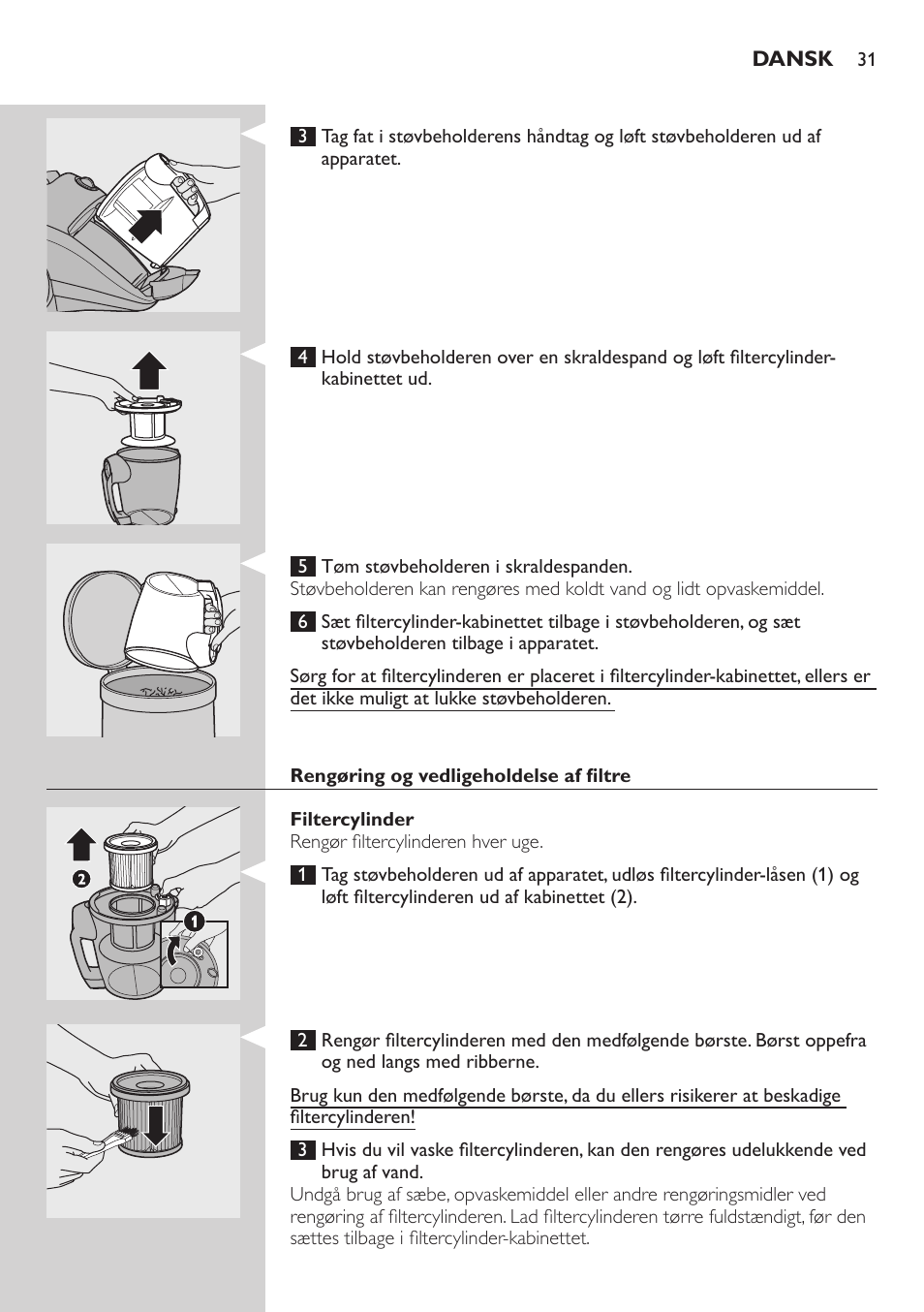 Philips EasyClean Aspirador sin bolsa User Manual | Page 31 / 230