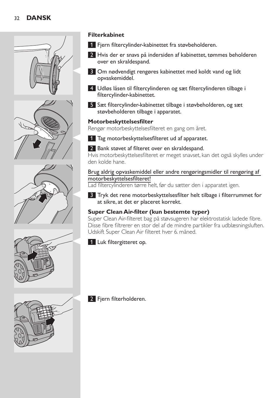 Philips EasyClean Aspirador sin bolsa User Manual | Page 32 / 230