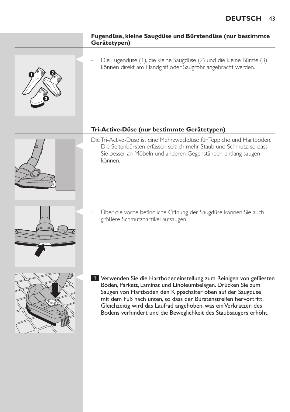 Philips EasyClean Aspirador sin bolsa User Manual | Page 43 / 230