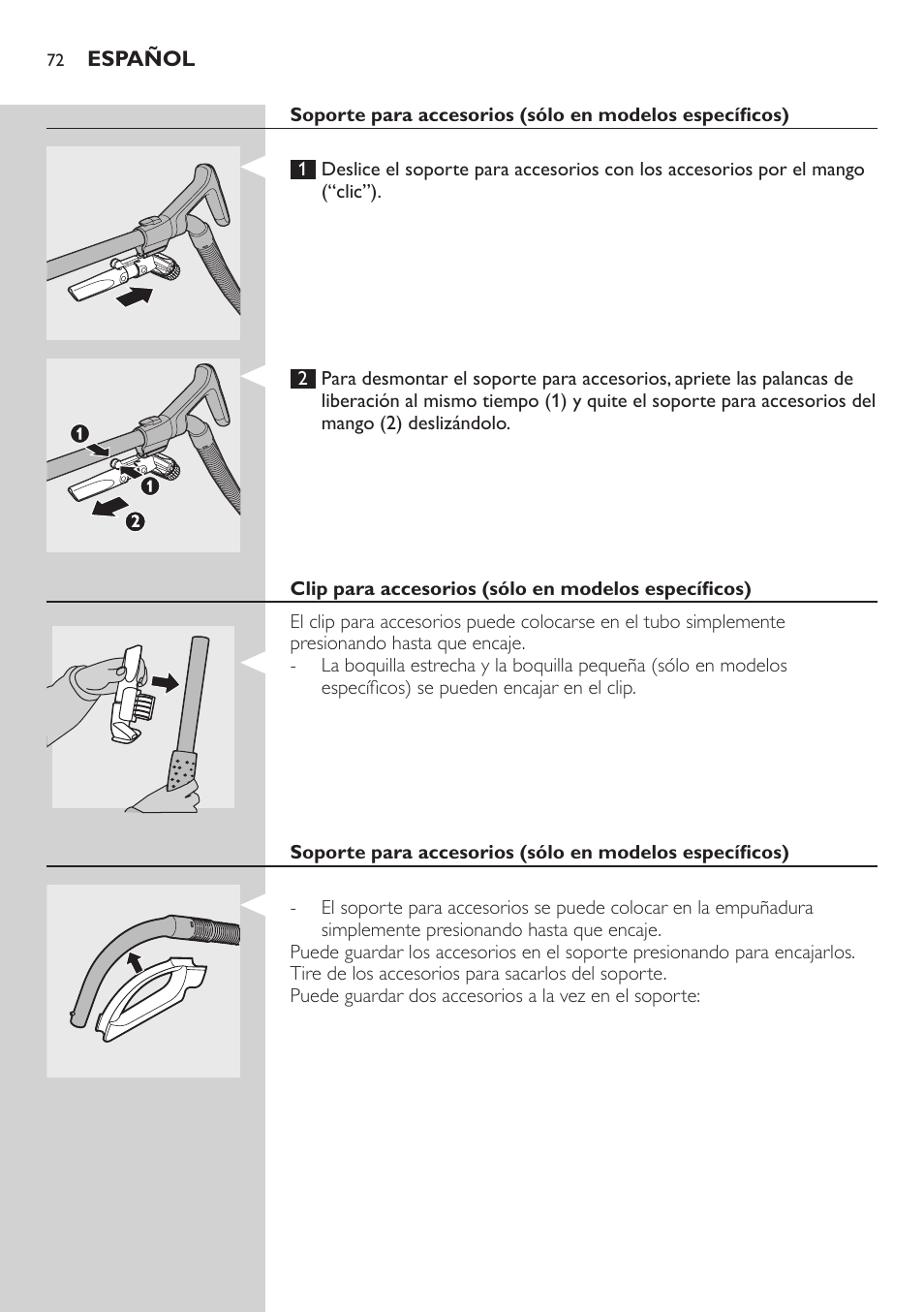 Philips EasyClean Aspirador sin bolsa User Manual | Page 72 / 230