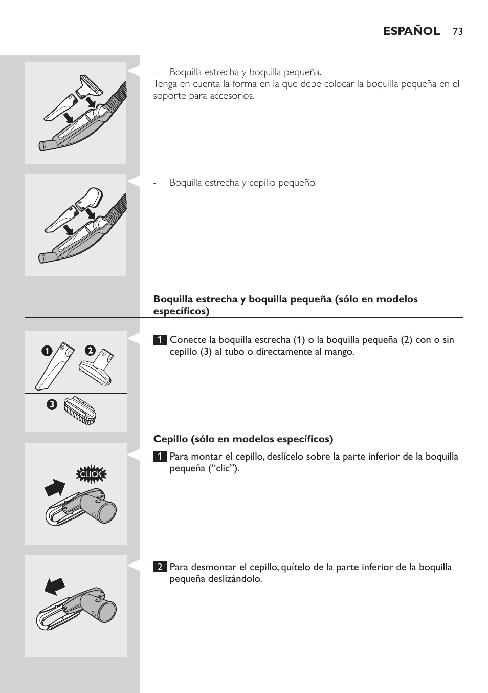 Philips EasyClean Aspirador sin bolsa User Manual | Page 73 / 230