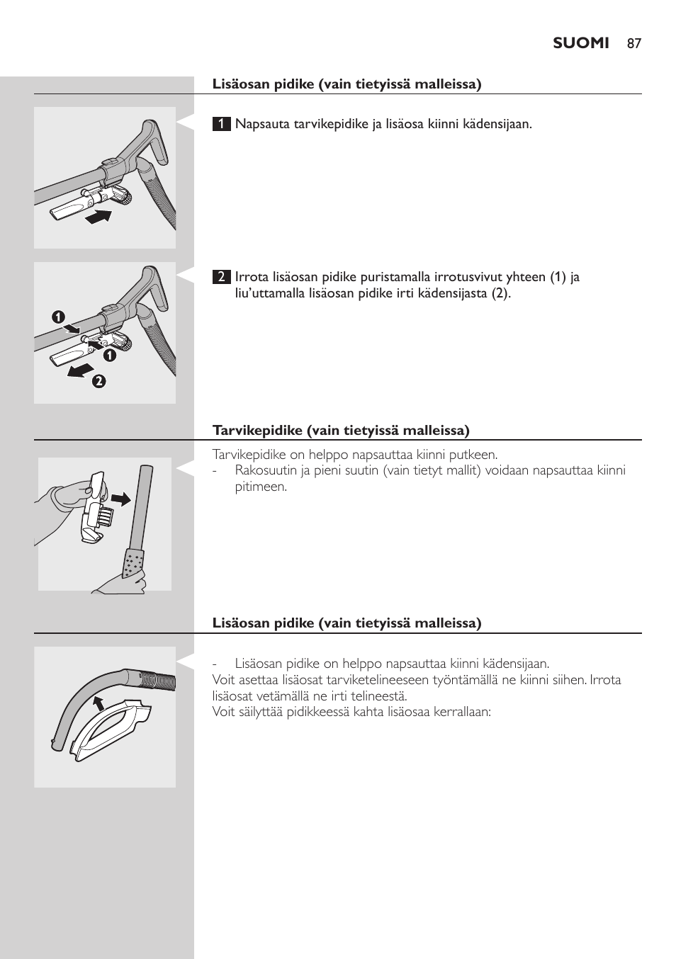 Philips EasyClean Aspirador sin bolsa User Manual | Page 87 / 230