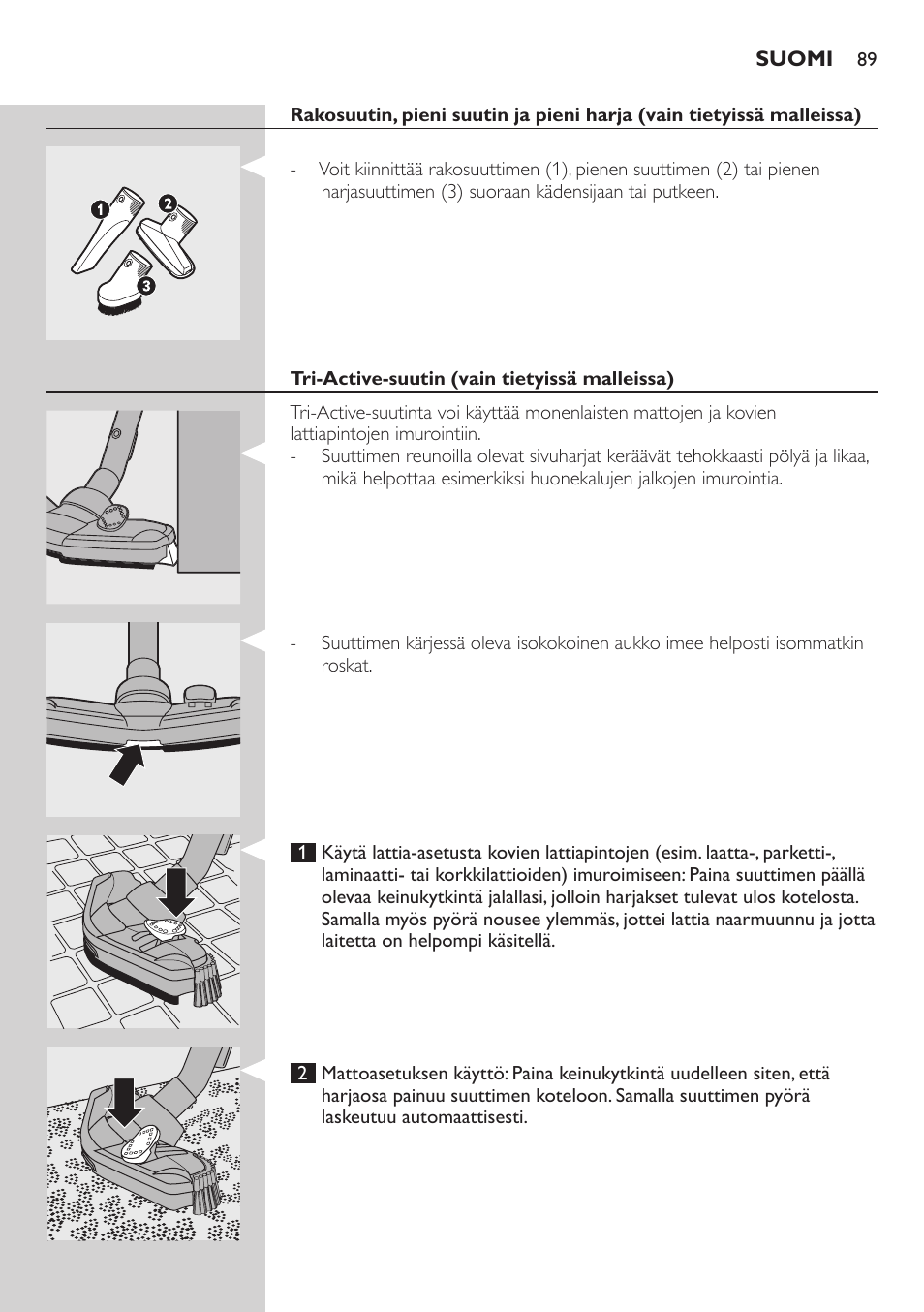 Philips EasyClean Aspirador sin bolsa User Manual | Page 89 / 230