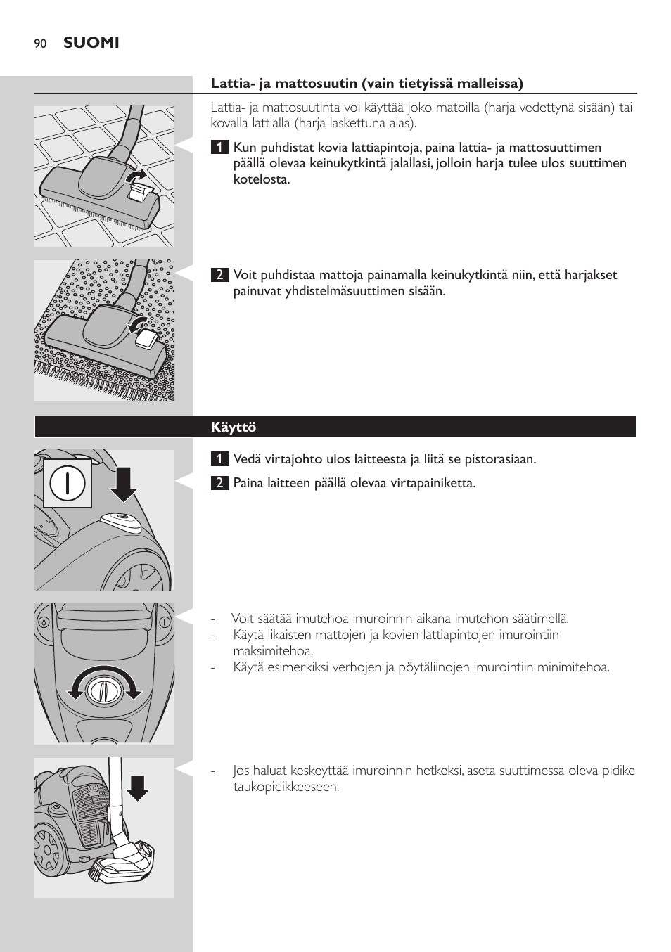 Philips EasyClean Aspirador sin bolsa User Manual | Page 90 / 230