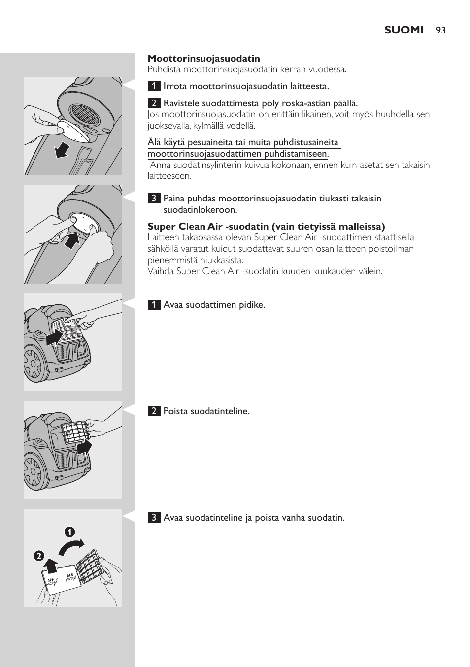 Philips EasyClean Aspirador sin bolsa User Manual | Page 93 / 230